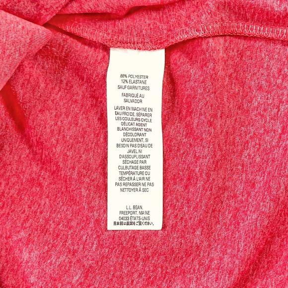 LL Bean Medium Jacket Cotton Blend Full Zip Pink Peach Women's Running Athletic - Picture 15 of 15